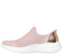 Pantofi sport, dama, SKECHERS SLIP-INS BOBS SPORT INFINITY DELICATE VISION 117631-BLSH roz, textil
